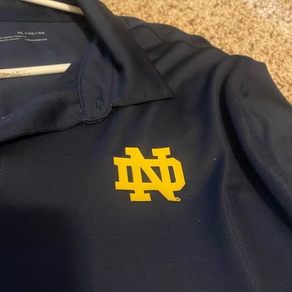 Under Armour Notre Dame Fighting Irish Polo Shirt Mens Large Blue HeatGear - Picture 4 of 6